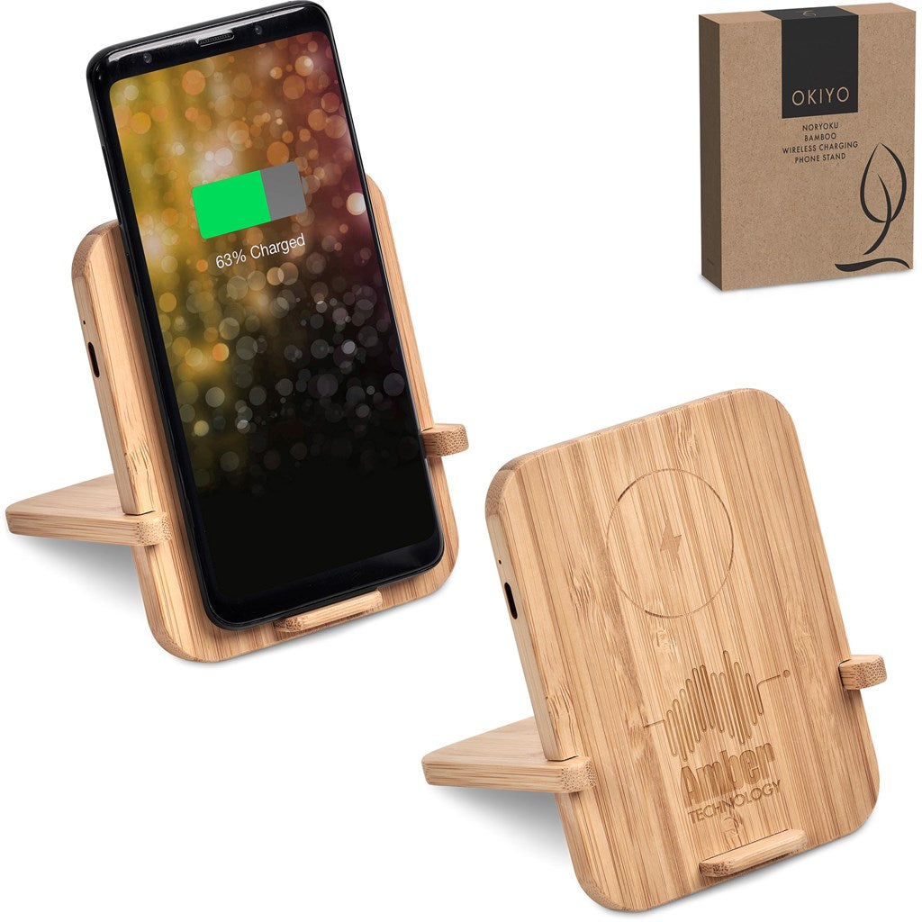 Okiyo Noryoku Bamboo Wireless Charging Phone Stand - Image 7